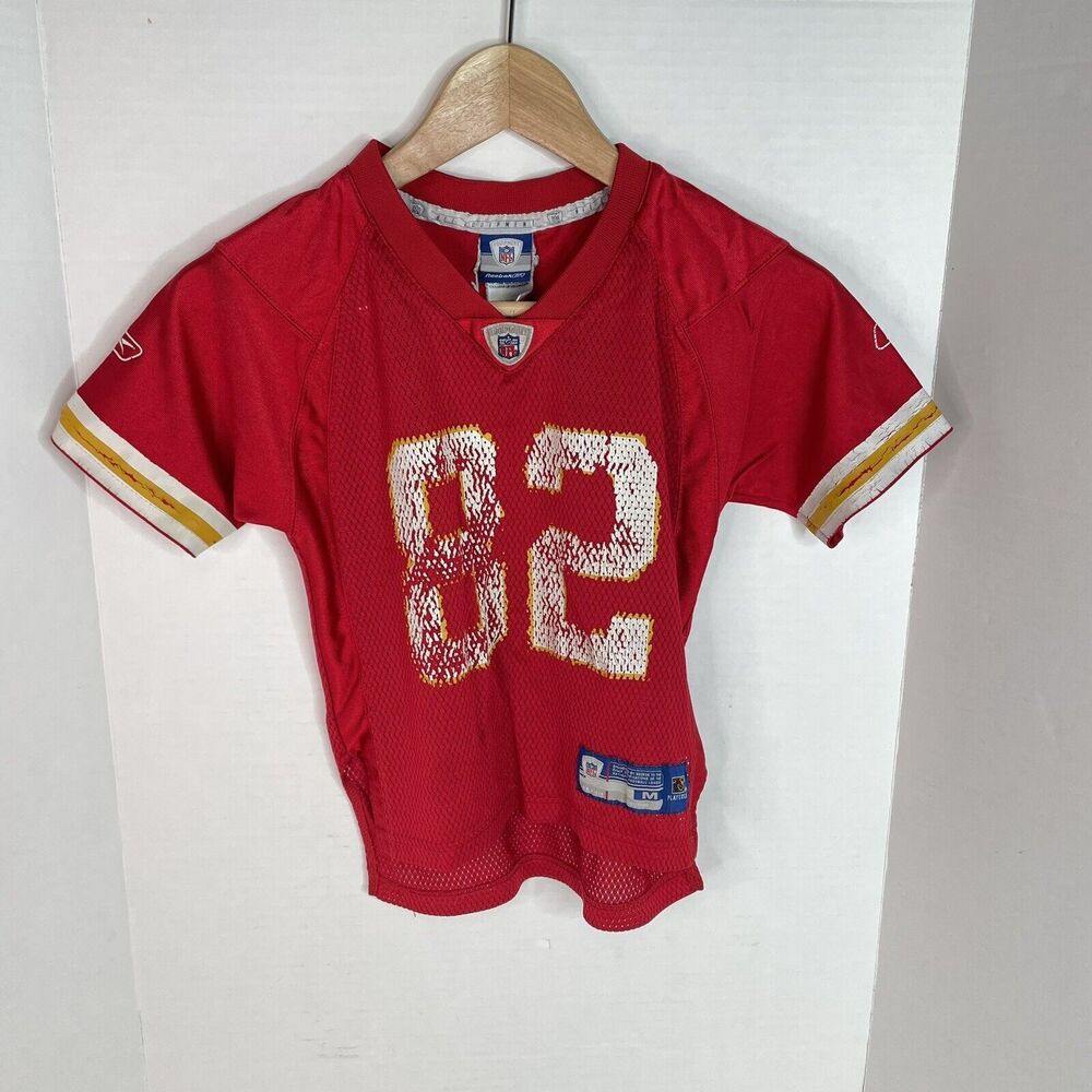 Dante Hall Jersey Kansas City Chiefs #82, Red, Reebok, Youth Medium